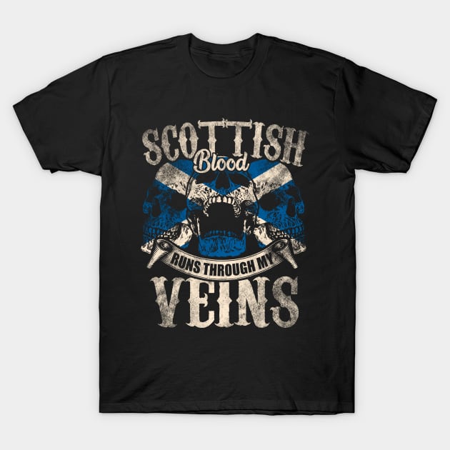 Scottish Blood Runs Through My Veins T-Shirt by Mila46